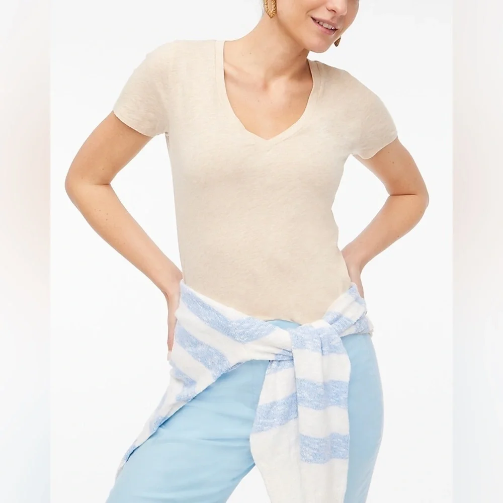 J Crew Vintage slub cotton V-neck tee Item H5967